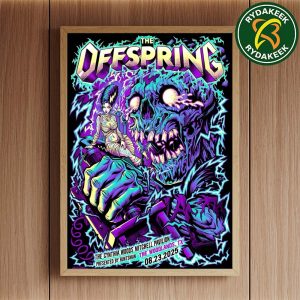 The Offspring Supercharged Worldwide In 25 Tour The Woodlands, TX At The Cynthia Woods Mitchell Pavilion Merch On August 23 2025 Home Decor Poster Canvas