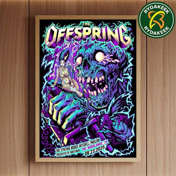 The Offspring Supercharged Worldwide In 25 Tour The Woodlands, TX At The Cynthia Woods Mitchell Pavilion Merch On August 23 2025 Home Decor Poster Canvas