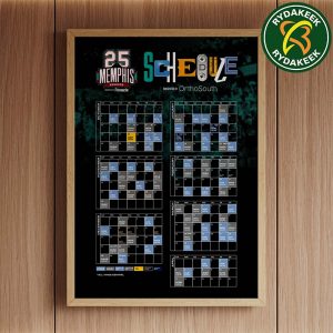 The official NBA schedule of Memphis Grizzlies 2025 Home Decor Poster Canvas