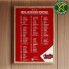 The official NBA schedule of Memphis Grizzlies 2025 Home Decor Poster Canvas
