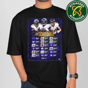 The official NFL schedule of Baltimore Ravens NFL 2025 T-Shirt