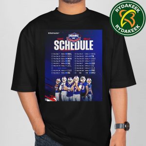 The official NFL schedule of Buffalo Bills 2025 T-Shirt