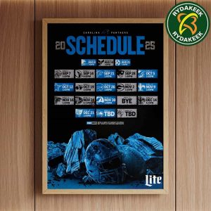 The official NFL schedule of Carolina Panthers 2025 Home Decor Poster Canvas