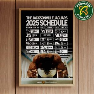The official NFL schedule of Jacksonville Jaguars 2025 Home Decor Poster Canvas