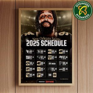The official NFL schedule of New Orleans Saints 2025 Home Decor Poster Canvas