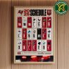 The official NFL schedule of Washington Commanders 2025 Home Decor Poster Canvas