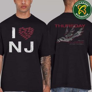 Thursday Band Metlife Stadium Merch Tee I Love NJ Live At East Rutherford On August 9th 2025 T-Shirt