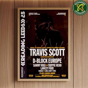 Travis Scott Live At Reading Leeds Festival 2025 August 22-24 European Exclusive Set At Richfield Avenue Poster Canvas