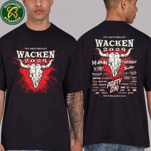 Wacken Open Air Festival 2026 The 35 Years Anniversary Full Line Up Merchandise T-Shirt