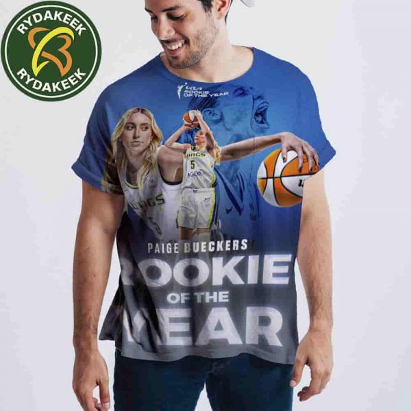 2025 WNBA Kia Rookie Of The Year Paige Bueckers Dallas Wings All Over Print Shirt