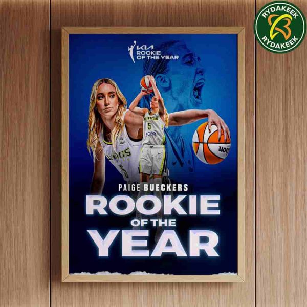 2025 WNBA Kia Rookie Of The Year Paige Bueckers Dallas Wings Home Decor Poster Canvas