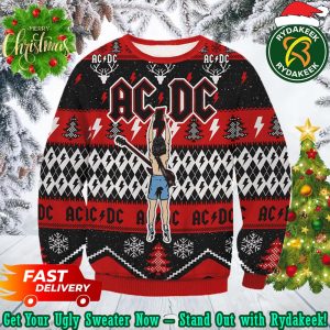 ACDC Band Chirstmas Gifts Xmas For Family And Friends Ugly Sweater