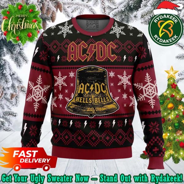 ACDC Hells Bells Chirstmas Gifts Xmas For Family And Friends Ugly Sweater