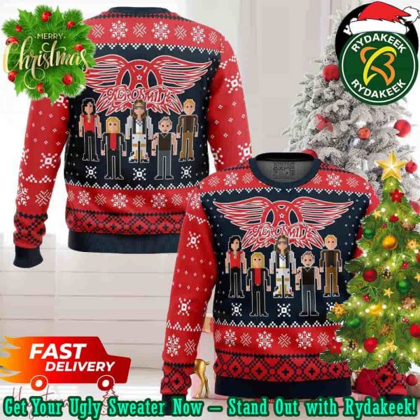 Aerosmith Rock Band Anime Ugly Christmas Sweater Chirstmas Gifts 2025 Xmas For Family And Friends Ugly Sweater