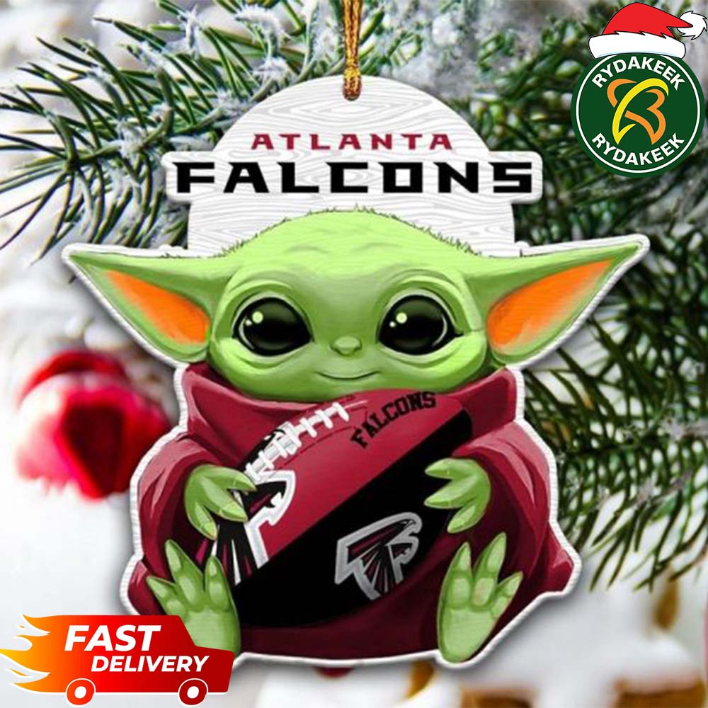 Atlanta Falcons X Baby Yoda NFL Christmas Tree Decorations Ornament