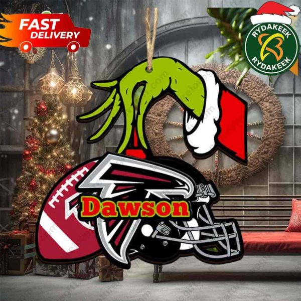Atlanta Falcons X Grinch Hand NFL Christmas Tree Decorations Ornament