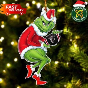 Atlanta Falcons X Grinch NFL Christmas Tree Decorations Ornament
