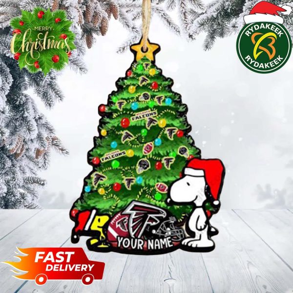 Atlanta Falcons X Snoopy Christmas Tree Decorations Ornament