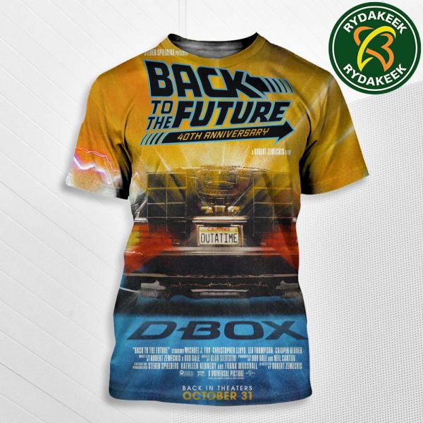 Back To The Future The Film’s 40th Anniversary Back In Theaters IMAX On October 31 2025 Feel All 121 Gigawatts All Over Print T-Shirt