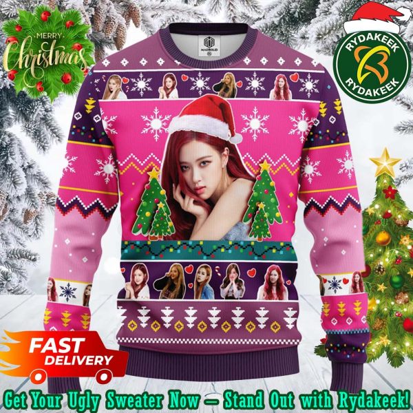 Blackpink Rose Chirstmas Gifts Xmas For Family And Friends Ugly Sweater