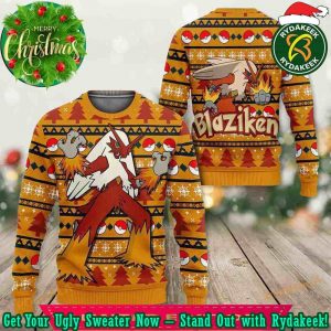 Blaziken Pokemon Holiday 2025 Anime Manga Ugly Christmas Sweater