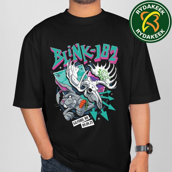 Blink 182 Missionary Impossible 2025 Tour In Gilford NH On September 9 At The BankNH Pavilion T-Shirt