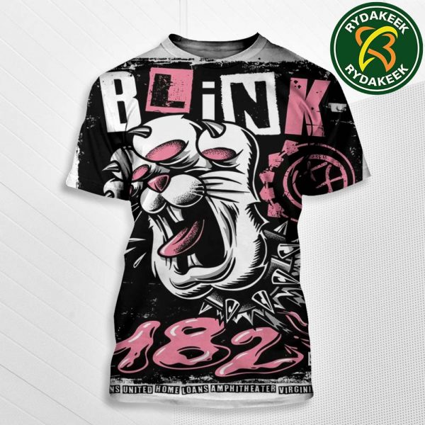 Blink 182 Missionary Impossible 2025 Tour In Virginia Beach At Veterans United Home Loans Amphitheater On September 4 2025 All Over Print Shirt