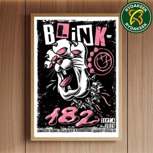 Blink 182 Missionary Impossible 2025 Tour In Virginia Beach At Veterans United Home Loans Amphitheater On September 4 2025 Home Decor Poster Canvas