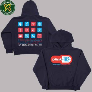 Blink-182 Missionary Impossible Tour 2025 Enema Of The State Merchandise Pull Over Hoodie Shirt