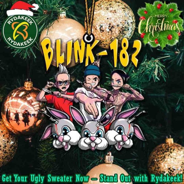 Blink-182 Throwing Knives Rabbit Christmas 2025 Tree Decorations Ornament