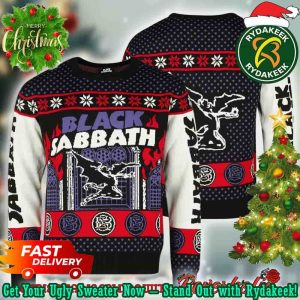 Bravado Black Sabbath Signature Henry the Winged Demon Knitted Ugly Christmas Sweater For Family And Friend