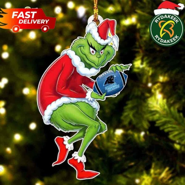 Carolina Panthers X Grinch NFL Christmas Tree Decorations Ornament