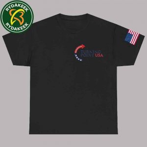 Charlie Kirk Turning Point Printed Black Unisex T-Shirt