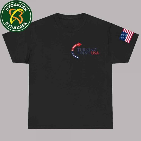 Charlie Kirk Turning Point Printed Black Unisex T-Shirt