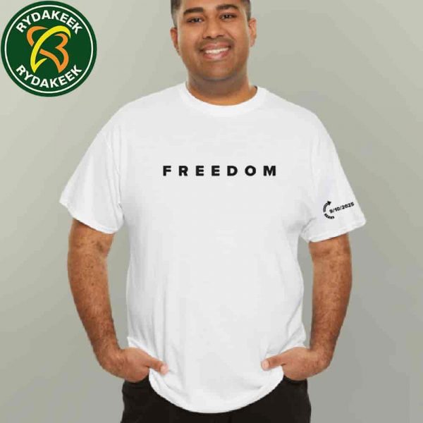 Charlie Kirk White Freedom Shirt Official Freedom Tee From The Charlie Kirk Show Store