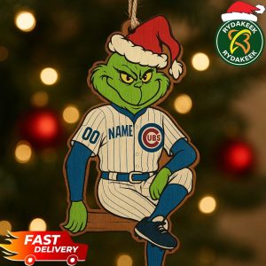 Chicago Cubs X Grinch NFL Christmas Tree Decorations Ornament