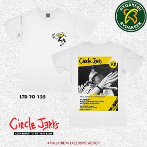 Circle Jerks Keith 70th Birthday Bash Exclusive Tee Los Angeles September 19 2025 Hollywood Palladium T-Shirt