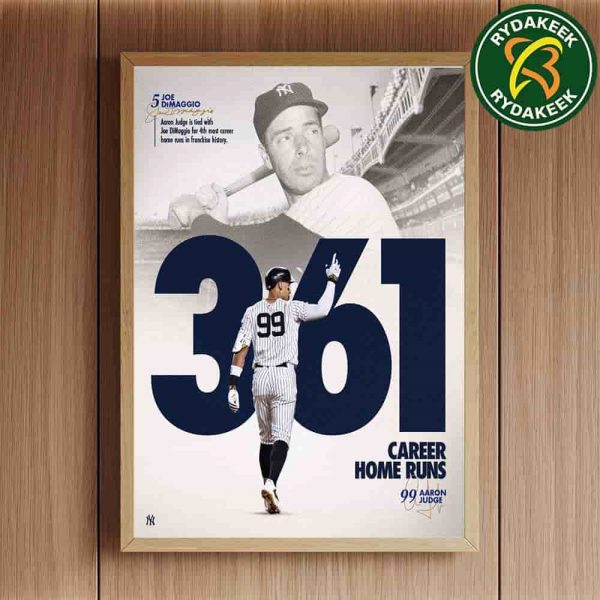Congrats Aaron Judge New York Yankees 361 Career Home Runs Legendary Company For The Captain Home Decor Poster Canvas
