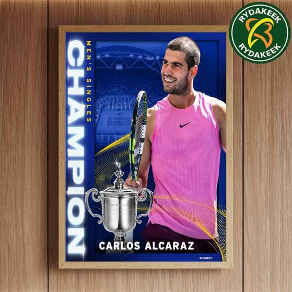 Congratulations Carlos Alcaraz The Champion US Open And World No1 2025 Home Decor Poster Canvas