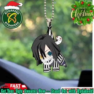 Cute Anime Demon Slayer Obanai Iguro Car Ornament Christmas Gift For Fans Xmas Tree Decorations 2025 Gift