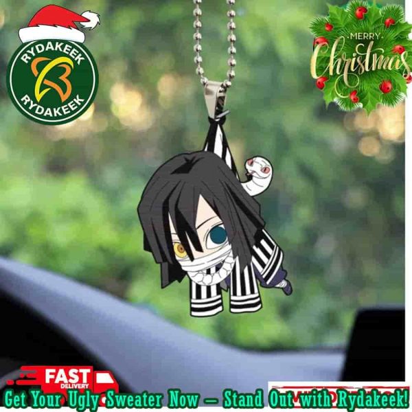 Cute Anime Demon Slayer Obanai Iguro Car Ornament Christmas Gift For Fans Xmas Tree Decorations 2025 Gift