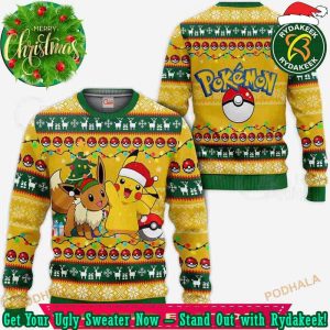 Cute Pokemon Xmas Pikachu Christmas Funny Ugly Sweater For Family Gift 2025