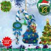 Green Bay Packers NFL x Grinch Candy Cane Custom Name Christmas Tree Decorations Ornament