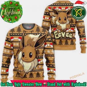 Eevee Anime Pokemon Xmas Ugly Christmas Sweater