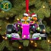F1 Ornaments Formula 1 Racing Christmas Acrylic Ornament Charles Leclerc Hanging Tree Decor Gift 2 Sided Las Vegas Grand Prix F1 Race Xmas Tree Decorations