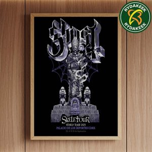 Ghost Skeletour World Tour 2025 In Mexico City, Mexico Palacio De Los Deportes Mexico On September 23-24-25 Merch Home Decor Poster Canvas