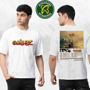 Gorillaz The Mountain Tour UK And Ireland Arenas Dates List 2026 Merch Two Sided T-Shirt