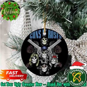 Guns N Roses Five Skull Christmas Gift Tree Decorations Ornament