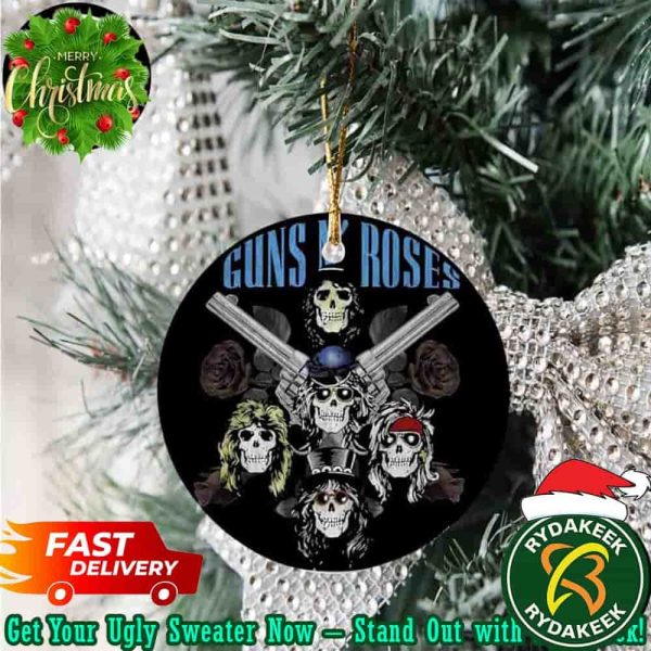 Guns N Roses Five Skull Christmas Gift Tree Decorations Ornament