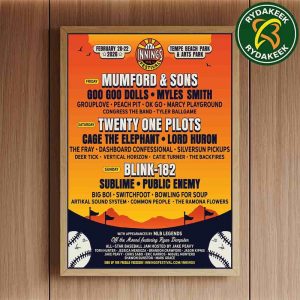 Innings Festival 2026 Full Lineup In Tempe Arizona On Feb 20-22 2026 At Tempe Beach Park And Arts Park Home Decor Poster Canvas